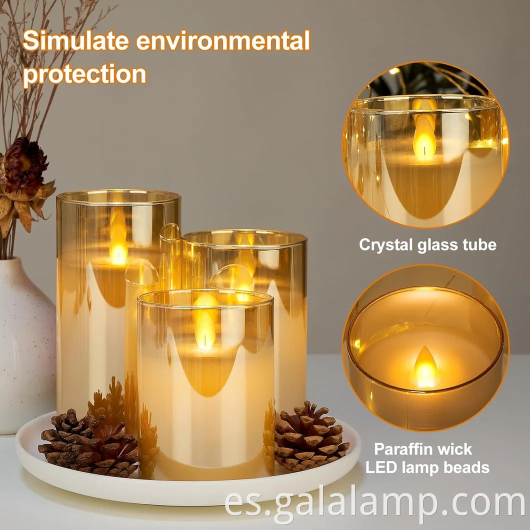 Vela electrónica sin humo, decoración de restaurantes de confesiones navideñas